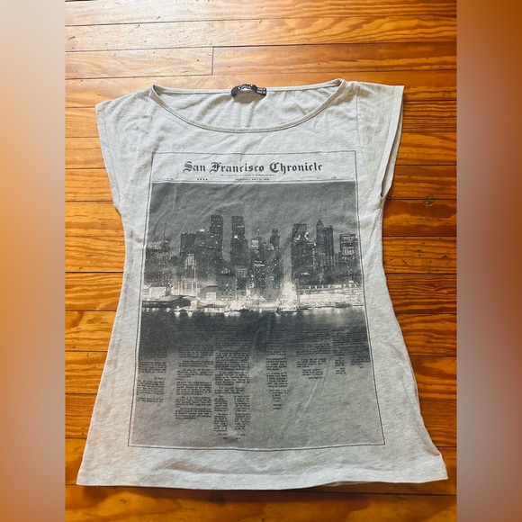 Glow Tops - San Francisco 100% Cotton gray tshirt